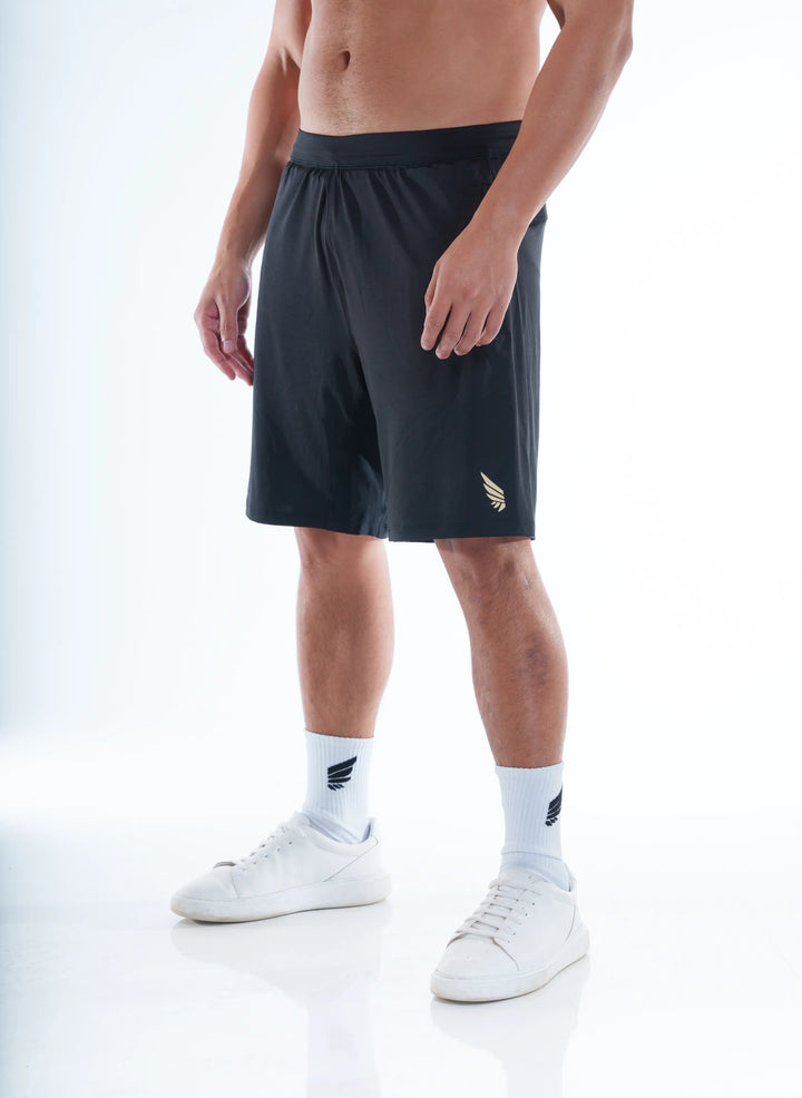 NIVɅYS ® zeyla performance shorts obsidian black left side view