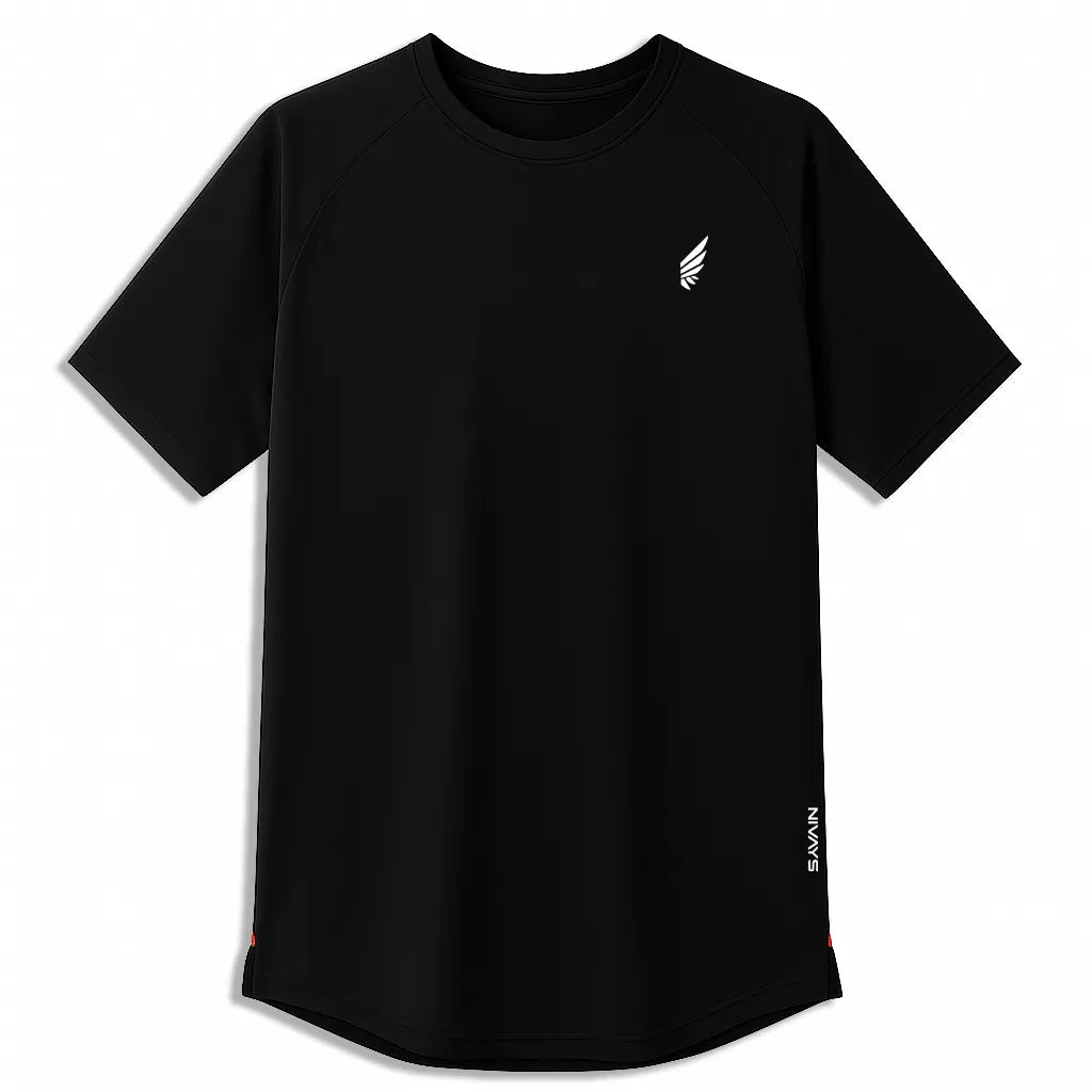 NIVɅYS performance shirt, made from sustainable and recycled materials.