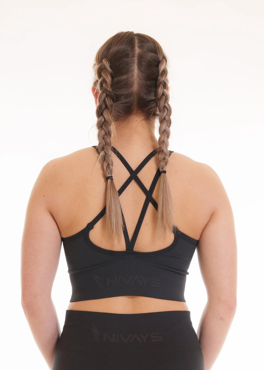 NIVɅYS Zeyla Seamless crossed‑strap bra