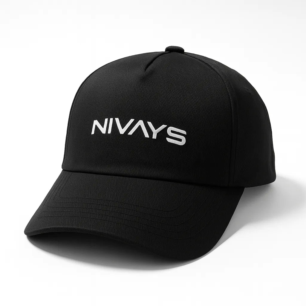 NIVɅYS lightweight breathable recycled cap with adjustable strap for sustainable activewear