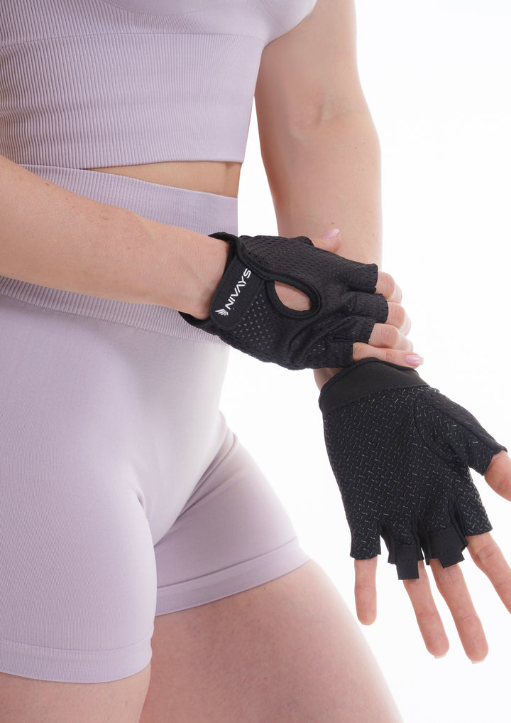 Crew Workout Gloves - Obsidian Black