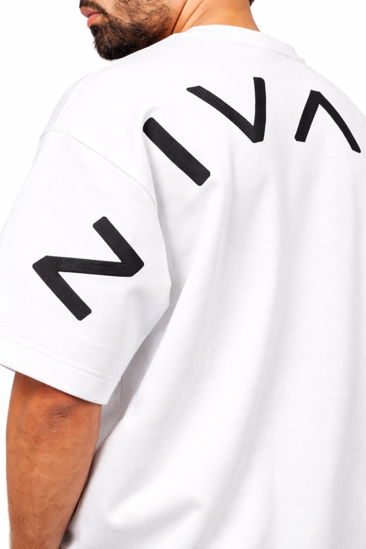 Gravity Oversized Signature Shirt ( Unisex ) - Ghost White