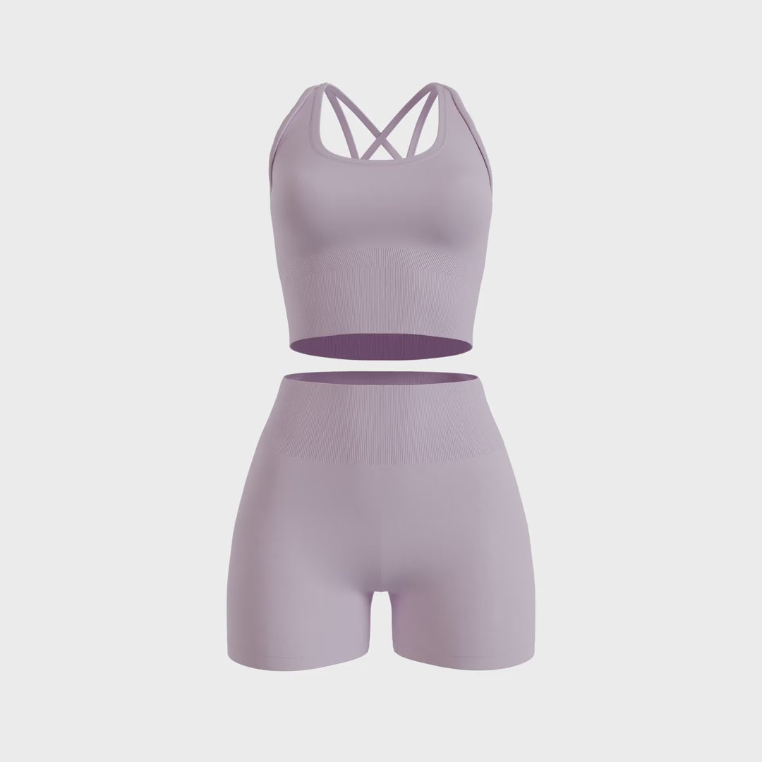 NIVɅYS ® Zeyla Seamless Set - Short - Plum 360° view