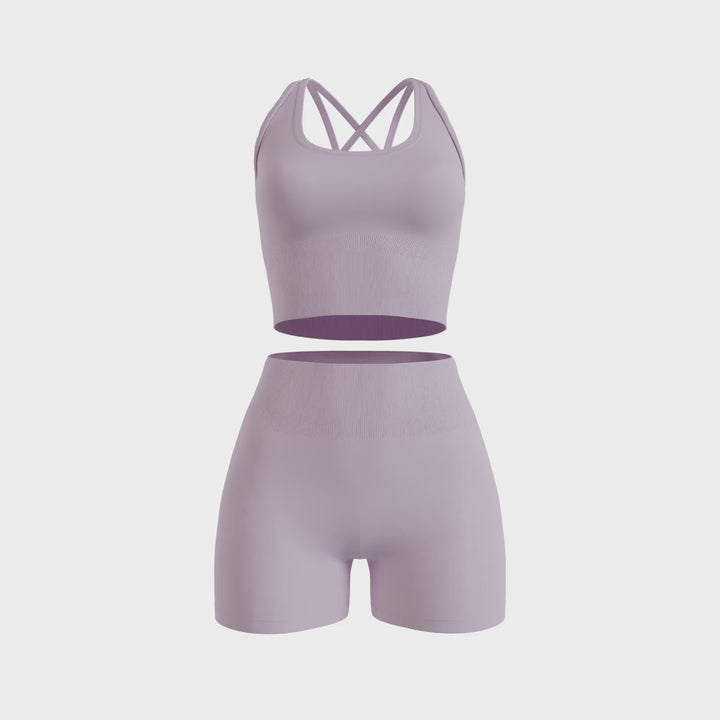 NIVɅYS ® Zeyla Seamless Set - Short - Plum 360° view