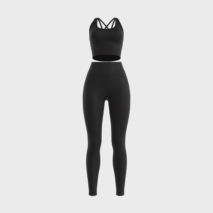 NIVɅYS ® Zeyla Seamless Set  Long  Obsidian Black 360° view