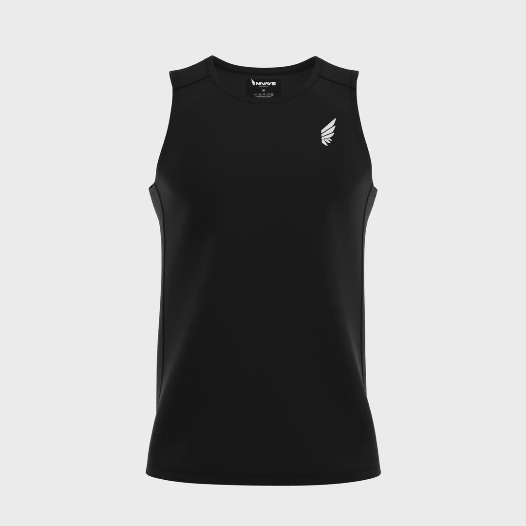 NIVɅYS ® Zeyla Performance Tank - Obsidian Black 360° view