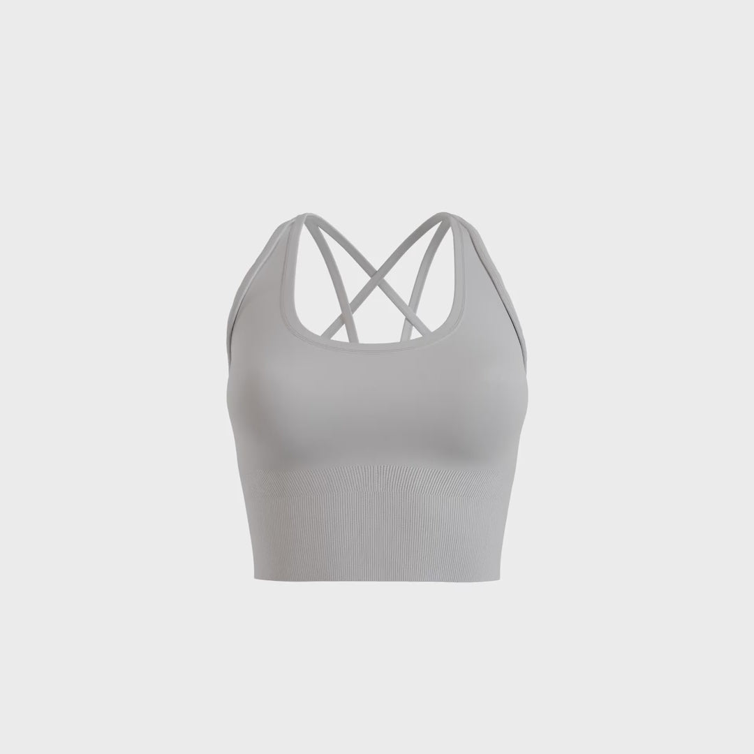 NIVɅYS ® Zeyla Seamless Bra Light Grey 360° view