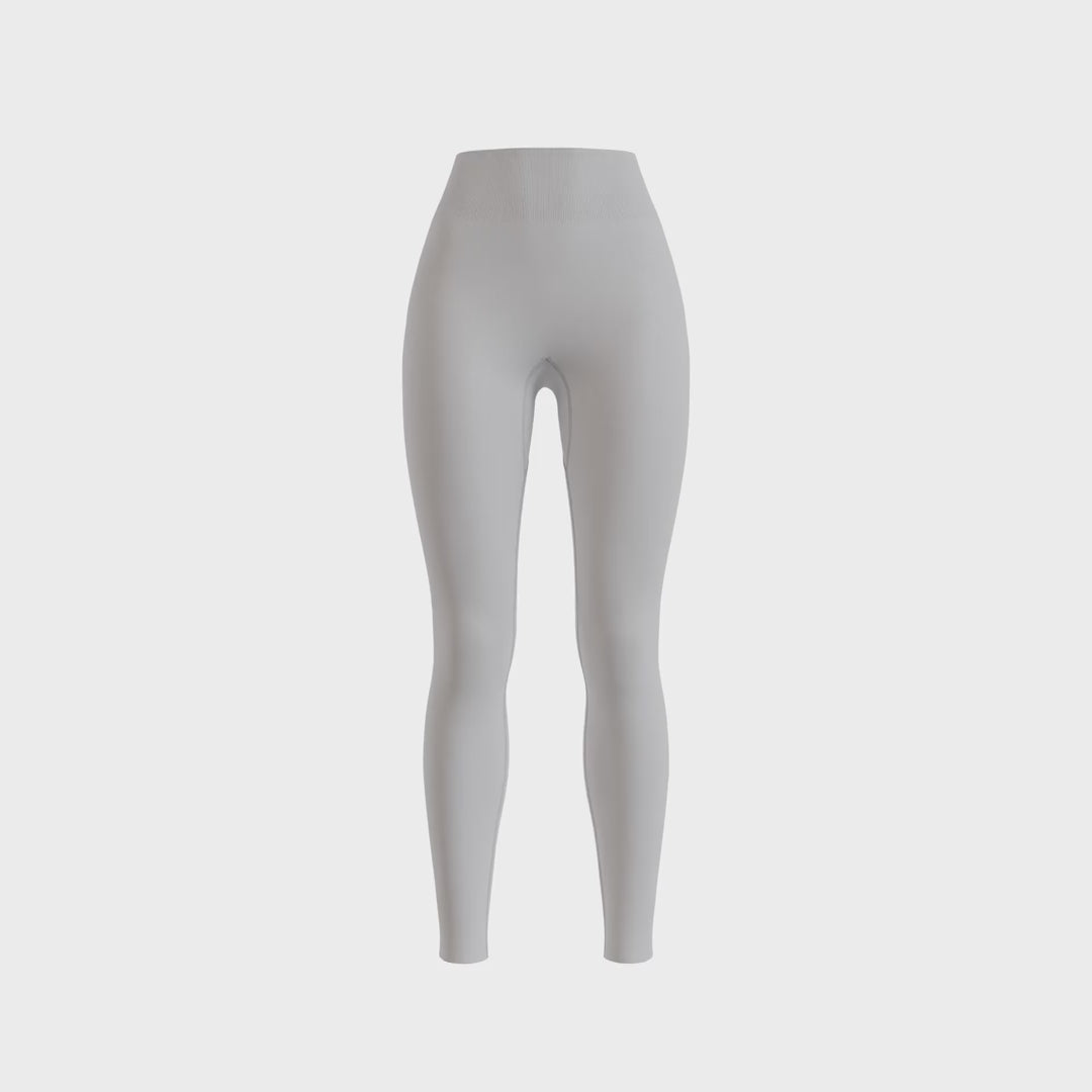 NIVɅYS ® Zeyla Seamless Booty Leggings Light Grey 360° view