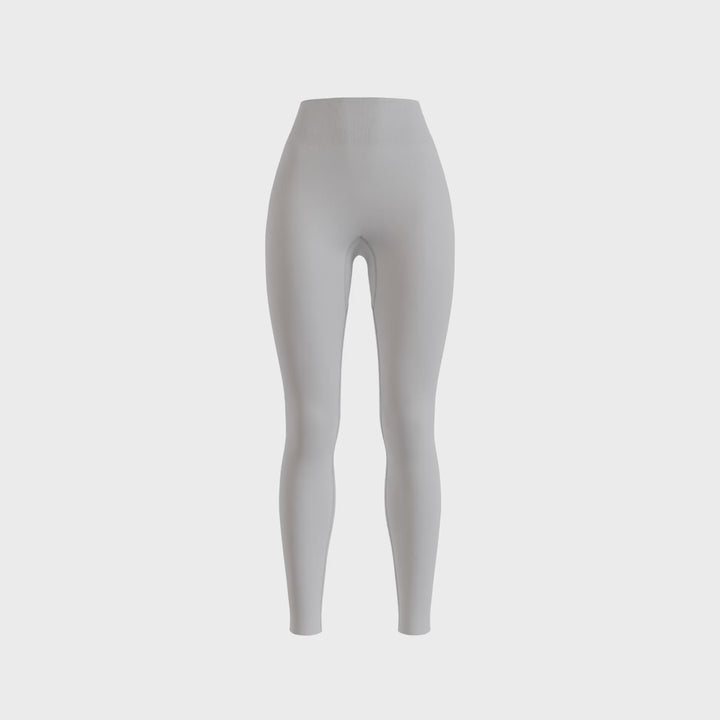 NIVɅYS ® Zeyla Seamless Booty Leggings Light Grey 360° view